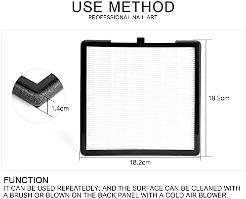 KADS 2Pcs Nail Dust Collector Filters Screen