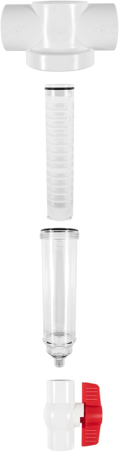 100 Mesh Spin Down Sand Separator/Sediment Water Filter System, 1.5 Inch PVC Slip Inlet/Outlet, 50 GPM, Replacement for Rusco Vu-Flow Spin-Down Filter