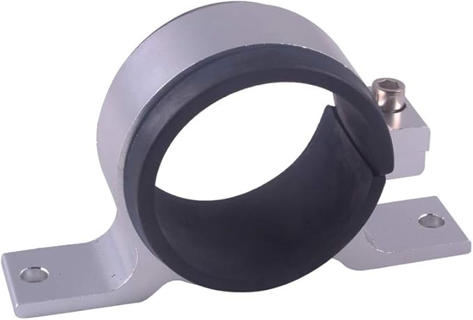 BARTOO 60mm Fuel Filter Mounting Bracket, Fuel Pump Clamp Holder for car Oil/Fuel/Gas Pump(Sliver)