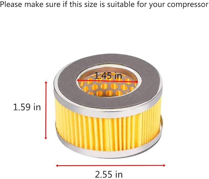 Air Compressor Intake Paper Filter Elements, 4 PCS Replacement Compressor Air Filter Element (Type 1)