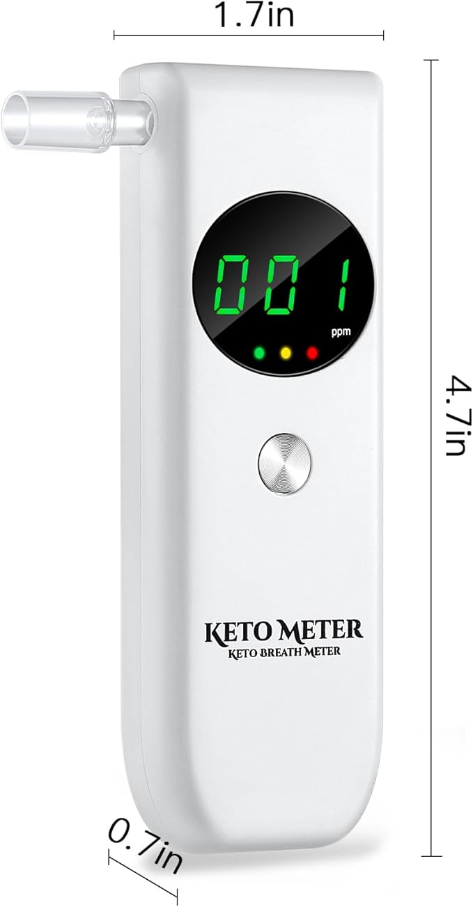 Home Breath Ketosis Meter Professional Ketone Testing & Monitoring – High Precision Ketone Monitors Breath Analyzer Ketosis Tester for Testing Ketosis, Perfect for Tracking Your Ketones
