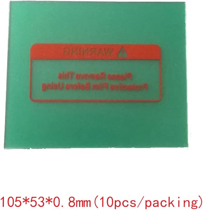 Welding Helmet Cover Lens Outside Protective Lens Filter Covers 105mmx53mmx0.8mm Replacement Lens Clear Cover Lens for Solar Auto Darkening Welding Helmet 10 PCS