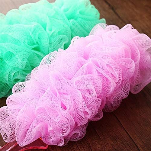 Vivona 40CM Long Crystal Handle Bath Brush Shower Scrubber Sponge Flower Soft Cleaner Comfort Back Bathing Sponge Ball Drop Shipping - (Ships From: United States)