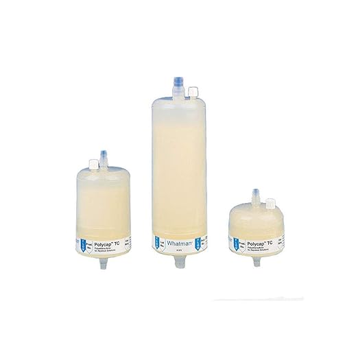 Whatman 6706-3602 Polycap AS 36 Nylon Membrane Capsule Filter with SB Inlet and Outlet Plus Filling Bell, 60 psi Maximum Pressure, 0.2 Micron