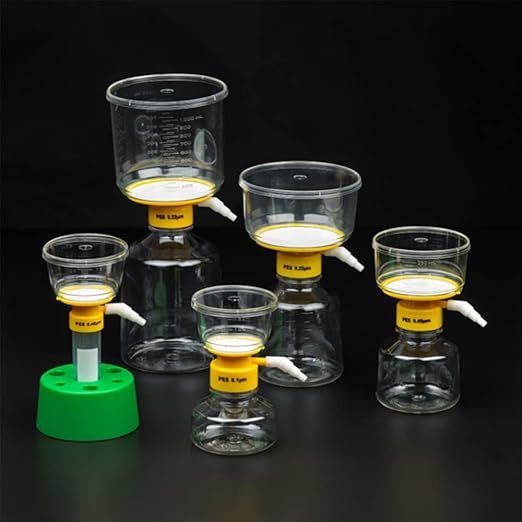 Celltreat 229707 Polyethersulfone Filter System, Sterile, 500mL Volume, 0.22µm Pore Size, 75mm Diameter (Case of 12)