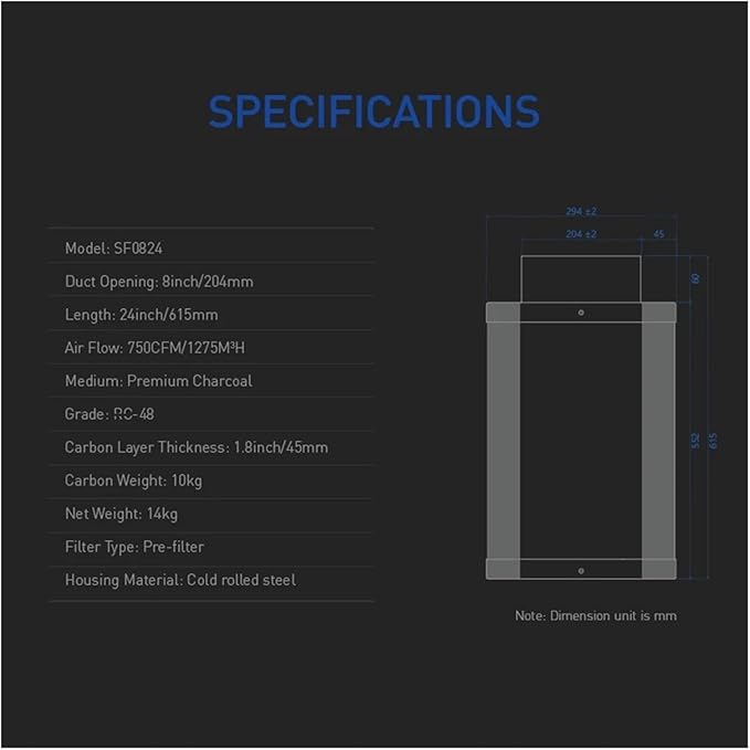 8 * 24 Inch Activated Carbon Filter Sheets Air Filter