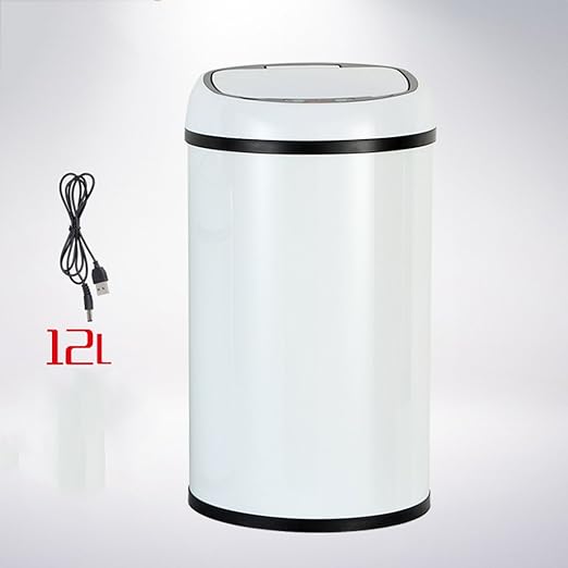 Portable Rechargeable Creative Intelligent Sensor Trash Can Household Electric Fashion Living Room Bathroom Trash Can Can Recycler (Size : B:35 * 25CM) (C:46 * 25CM)