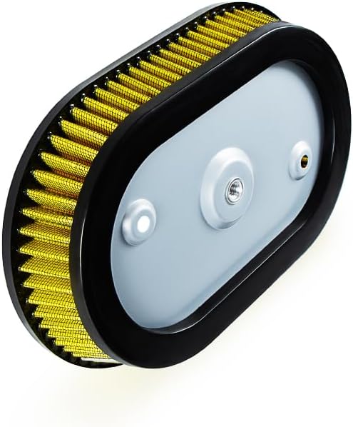 High-Flo Replacement Air Filter Element For Ventilator - Milwaukee-Eight Engine '18-later Softail and '17-later Touring and Trike Models Equipped with 114 Air Cleaner (Yellow 114 Air Cleaner)