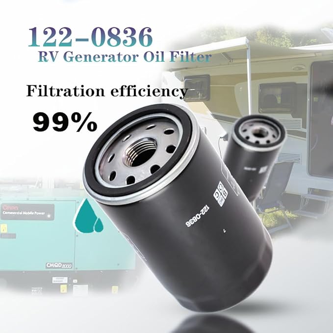 ZHRANXZ122-0836 & 140-3116 Oil Air Filter Kit - OEM Replacement for Cummins Onan 4000/5500 RV Generators HGJAA HGJAB HGJAC Replaces B7238 84398