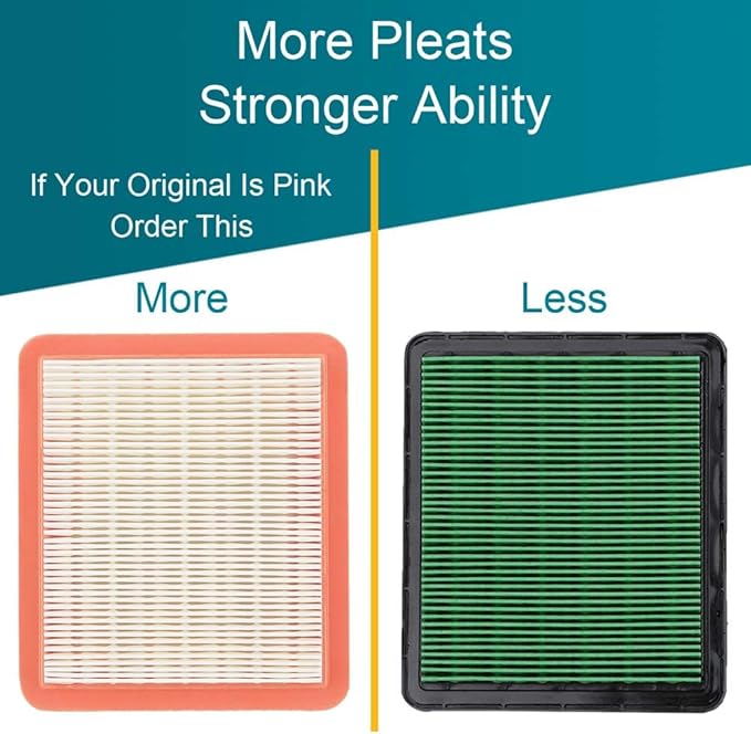 17211-Z8B-901 Air Filter, 4 Pack HRX217 Air Filter for Honda GCV160LA1 GCV190LA Engine Harmony II HRR216 HRR216K9VKAA HRS216 HRN216 Walk Behind Mower