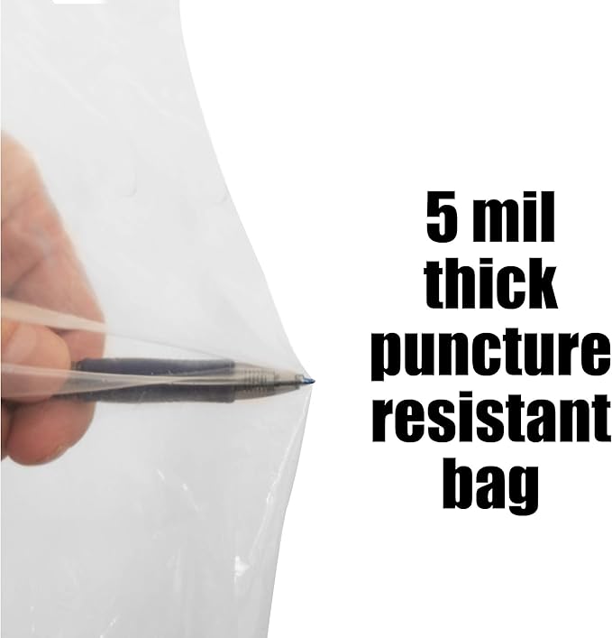 Clear Plastic Dust Collector Replacement Bag 5 Pack 20" Diameter by 43" Long For Machines with 20" Filter Drums 5 mil Thick