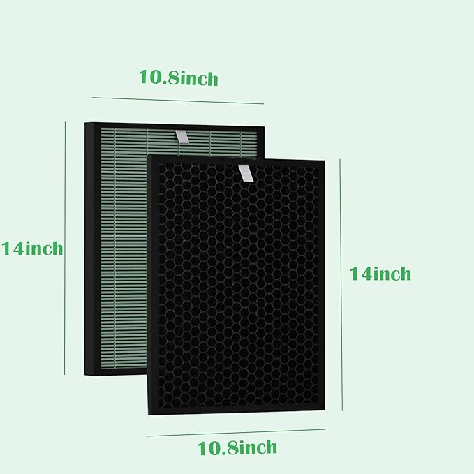 BioGS 2.0 Replacement Filter Kit Compatible with Rabbit Air SPA-550A & SPA-625A – 2 Set HEPA & Activated Carbon Filters | Captures Dust Odors for Home Large Room Pet Owner – 12–18 Month Supply