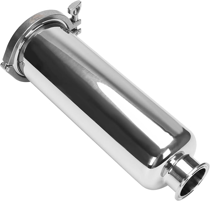 DERNORD 2 Inch Tri-Clamp Filter - SS304 Sanitary Fittings Inline Straight Strainer with 150 Mesh Stainless Steel Screen