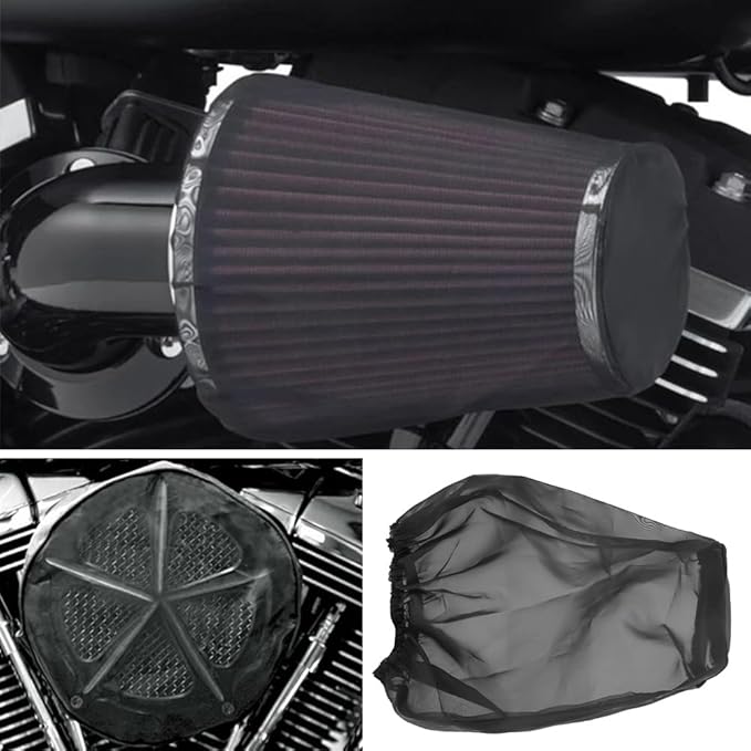 Filter Cover, Intake Filter Cover, Motorcycle Air Filter Cover for Harley Kawasaki Suzuki Honda Yamaha Universal Car Waterproof & Dustproof