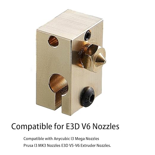 16Pcs V6 Nozzles kit Compatible for E3D V5 V6 Hotend, V6 Nozzle 0.2/0.3/0.4/0.6mm Compatible with ANYCUBIC I3 Mega A8 Prusa I3 MK3/MK3S 3D Printer, and 10Pcs 3D Printer Nozzles Cleaning Needles,