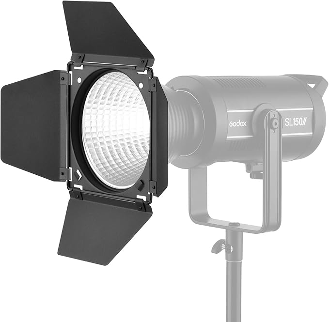 GODOX Barn Door with Honeycomb Grid 4 Color Gel Filters for 7 Inch Standard Reflector Replacement for GODOX SL60W SL150II SK400II Studio Light Portrait Still Life Photography