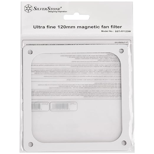 Silverstone Technology FF123W 120mm Ultra Fine Fan Filter with Magnet, SST-FF123W