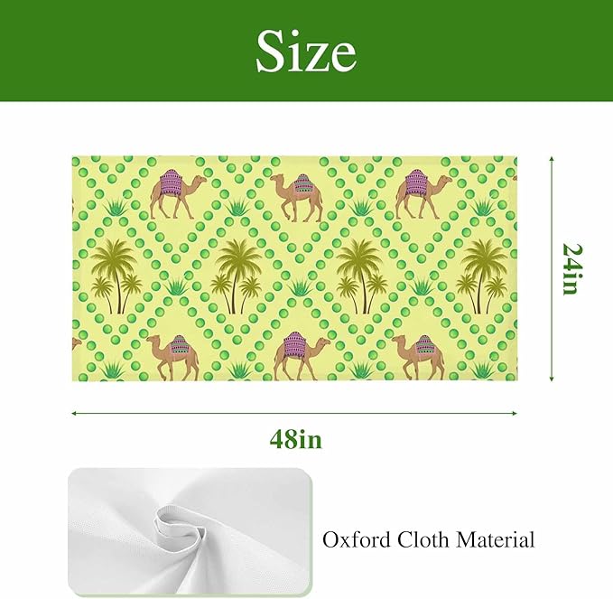 1 Pack Fluorescent Light Cover, Desert Sand Camels Light Covers for Ceiling Lights, Palm Trees Tropical Plants Polka Dot Yellow Magnetic Lights Filters Ceiling Shade for Classroom/Office - 4 x 2 Feet