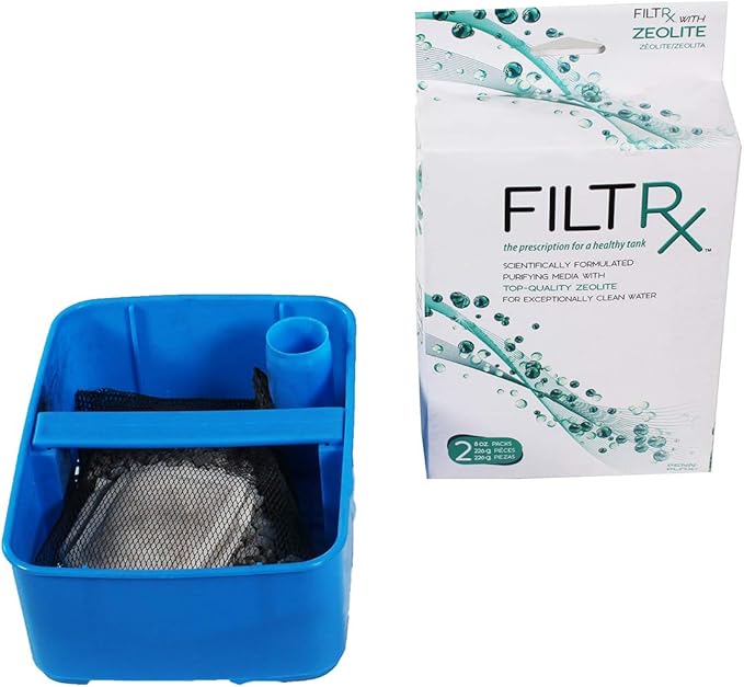 Penn-Plax Filtrx Purifying Media for Canister Filters – Compatible with Cascade, Marlin, and Other Aquarium Filter Systems with Trays –Zeolite for Ammonia Removal (CFSCB2)