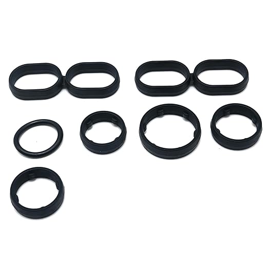 9Pcs Engine Oil Filter Housing O Ring Seal Kit 68191356AA Replacement for Dodge Ram Jeep Chrysler 3.6L