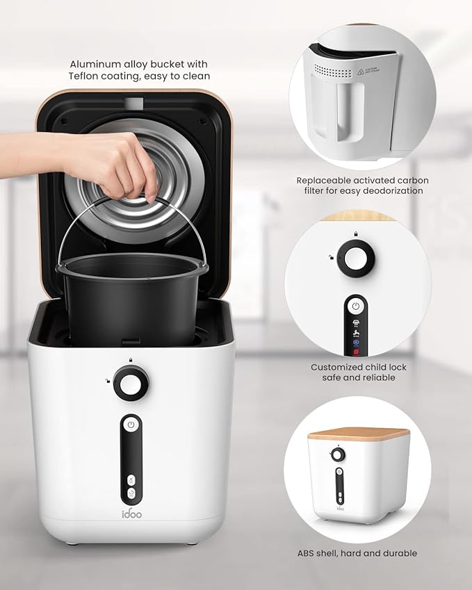 iDOO Carbon Filter, for Electric Composter for Kitchen, Smart Kitchen Composter Countertop, Auto Home Compost Machine Odorless, Effective in Reducing Odour from Waste