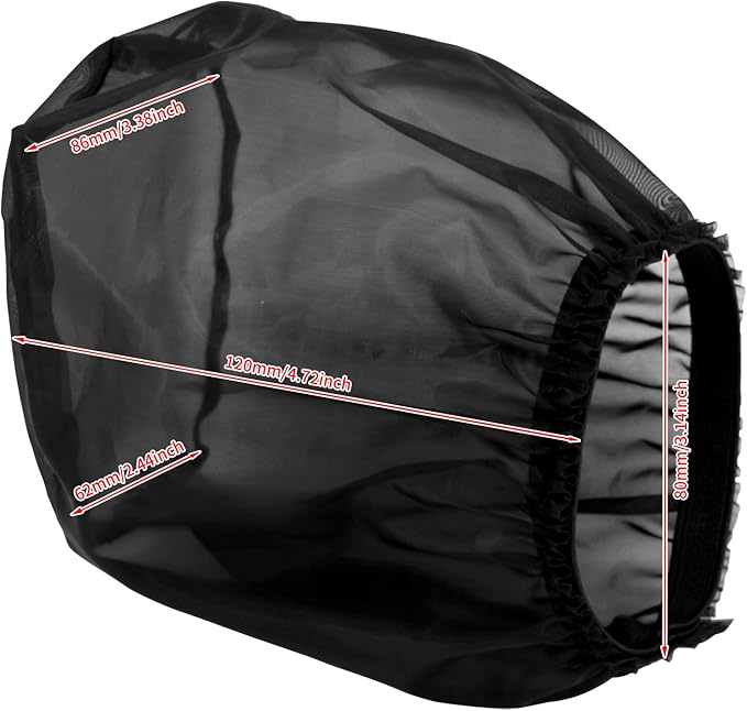 Air Filter Cover Waterproof Air Cleaner Rain Sock Dustproof Protective Air Intake Cover Compatible with Harley 117 Dyna Sportster Touring Softail Models