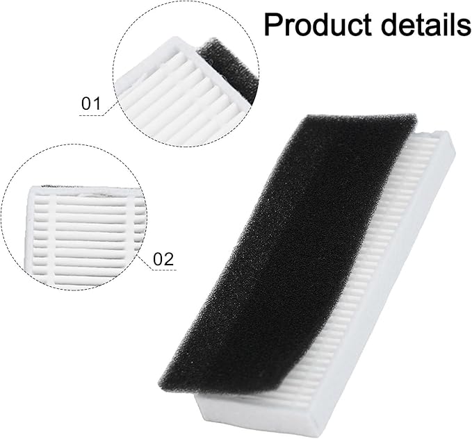 for Laresar Evol 3 Robot Vacuum Cleaner Washable Filter Reusable Dustproof Air Filter(10 PACK)