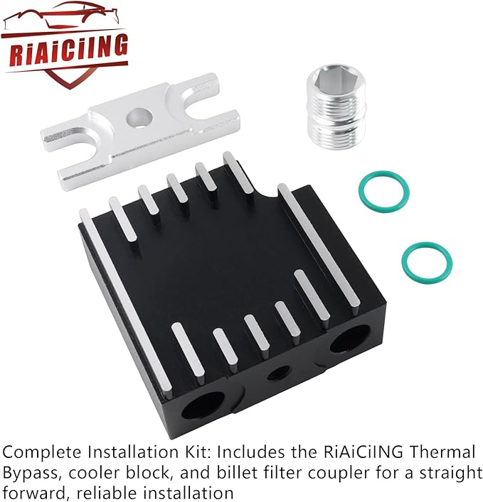 Thermal Bypass Valve Upgrade with Billet Filter Coupler Fit for 2019-2024 Ram 6.7L Cummins Diesel with 68RFE or Aisin AS69RC Transmission