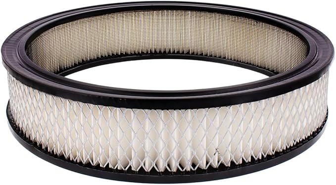 United Pacific S1107 Chrome 10" Air Cleaner Assembly, Low Profile, Die-Cast Chrome Plated Wing Nut, Filter & Breather Hose Nipple Included - ONE Set