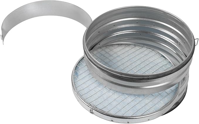 10" Inch Inline Round Duct Filter - G4 Class Filter with Mesh Screen - Dust Collection and Air Purification - Rigid or Flexible Vent Hose Filter
