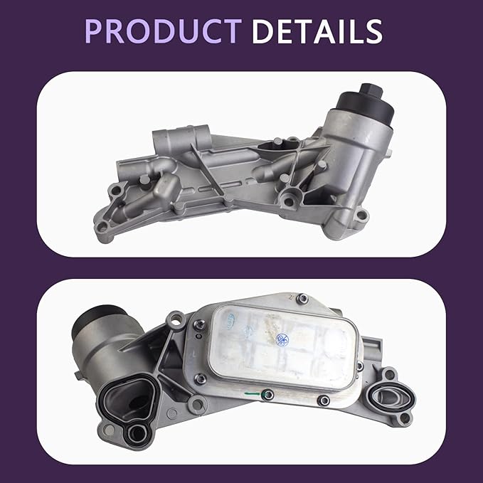 Upgrade aluminium Oil FILTER HOUSING With Engine Oil Cooler and aluminium cap compatible with Chevy Cruze Aveo Sonic Malibu,Pontiac G3,Saturn Astra 1.6L 1.8L