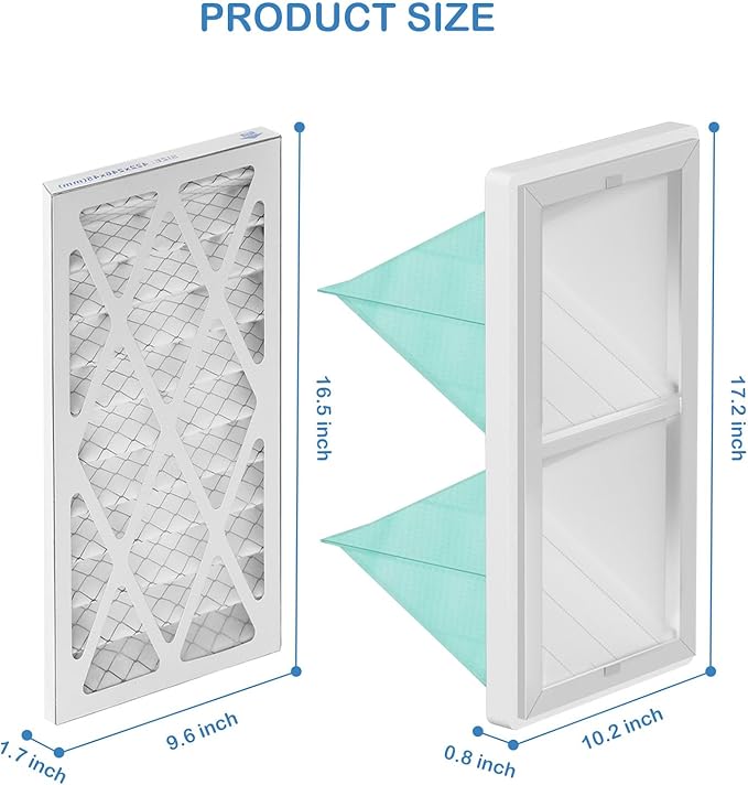 1 Micron Inner Filter and 5-Micron Outer Air Filter Replacement Compatible with WEN 3410, POWERTEC AF4000, AF4001, Shop Fox W1830, WEN 90243-026-2 Air Filtration Systems Woodworking, 2 Set