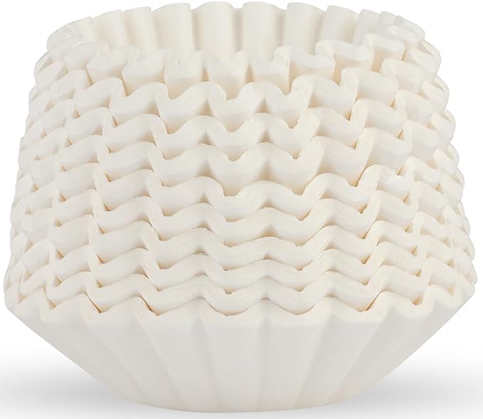 Tupkee 12-Cup Large Coffee Filters - 9.75” x 4.25” - 500 Count - Tall Walled to Prevent Ground Overflow - Compatible with Bunn 12 Cup Commercial Coffee Maker & Large Home Machines - Made in the USA
