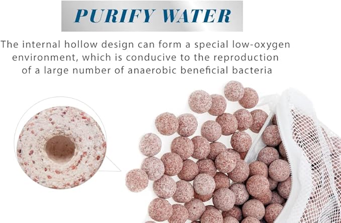 ALEGI 2 lbs Aquarium Ceramic Bio Filter Media Sphere for Freshwater Aquarium and Marine Fish Tank Sump, Canister Filter, Koi Ponds (2 lbs)