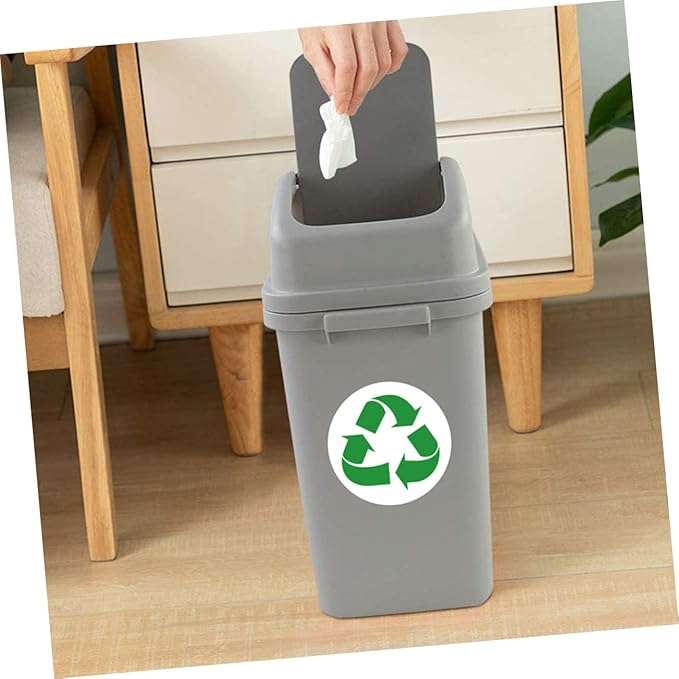 Garbage Sorting Stickers Set 6 Self-Adhesive Waste Classification Labels for Trash Cans Colorful Design for Home Recycling