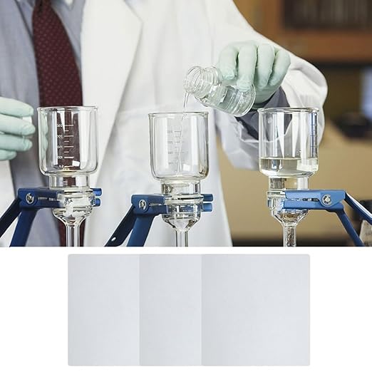 Qualitative Filter Papers 11.81 Inch Square Laboratory Filter Sheets for Water Absorption and Experimental Filtration 12 Pack