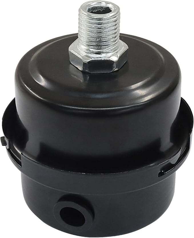 2 Pcs Air Compressor Silencer, 1/4" Thread Air Compressor Intake Filter 12.5mm Air Compressor Filter Noise Muffler