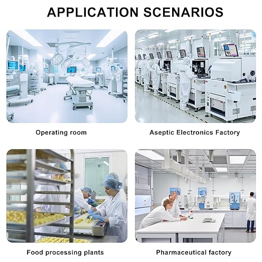 Fan Filter Unit Laminar-Flow-Hood Yzzwer - FFU HEPA Filters for Class 100/ISO 5 Cleanliness Clean Room Mycology and Mushroom Room Work 110V (Include HEPA Filter)