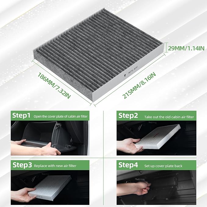 CF12157 Cabin Air Filter With Activated Carbon ForCamry, RAV4, Corolla, RX350, Prius, C-HR, ES350, Avalon, CX-9, ES300h, RX450h, highlander Cabin Filter