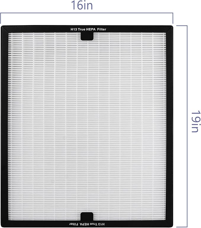 BD-AS-550 Air Scrubber Stage 2 Replacement Filter Compatible with BlueDri, VEVOR and Dri-Eaz Scrubber Air Purifier, for F301H, True HEPA H13 Filter of 16 x 19 x 2 inches(2 Pack)