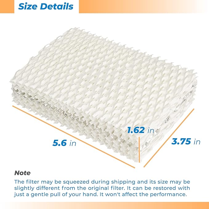 ANTOBLE 2 Pack WF813 Humidifier Filter Replacement for ReliOn RCM-832 RCM-832N, ProCare PCWF813 PCWF-813 PCCM-840 PCCM-832N, Equate EQWF813 EQ 2119-UL Cool Mist Humidifier Filters