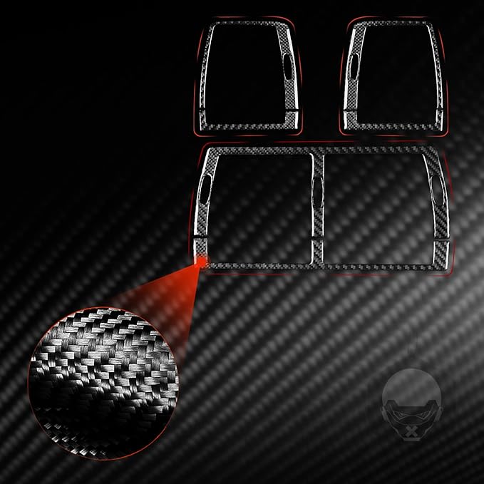 Carbon Fiber Interior Full Compatible with BMW X5 Dashboard air Conditioning Vents 6 pcs.-1