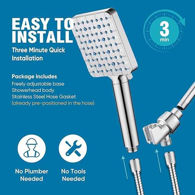 Cobbe Filtered Shower Head with Handheld, High Pressure 6 Spray Mode Showerhead with Filters, Water Softener Filters Beads for Hard Water - Remove Chlorine - Reduces Dry Itchy Skin, Chrome