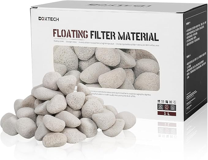 UPETTOOLS Aquarium Biological Filter Media, 1.2 Inch Floating Ceramic Bio Media with Porous Massive Surface Area for Freshwater and Saltwater Fish Tank