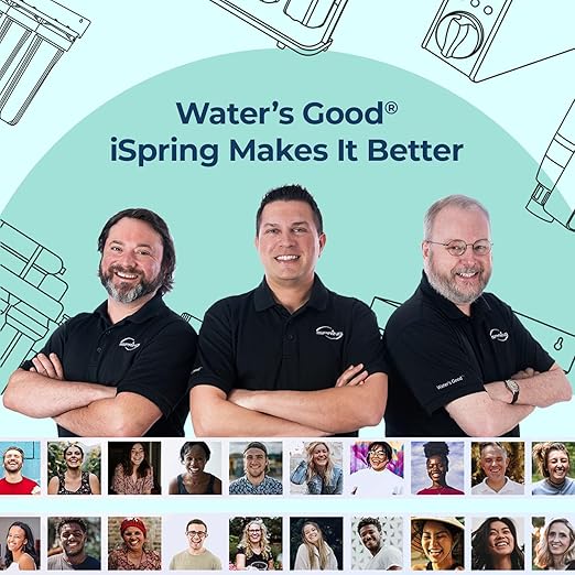 iSpring PFAS & Heavy Metal Whole House Water Filter System, Also Reduces Chlorine, Hydrogen Sulfide, Odor, Bad Taste, SGS-Tested Reducing up to 99% of PFAS, 1” Inlet/Outlet, Model: WGB22B-PFKS
