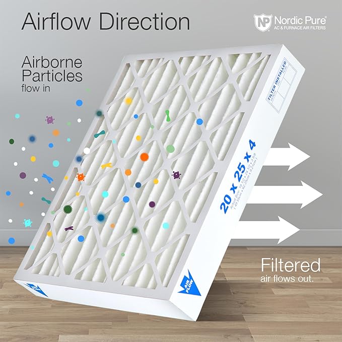 Nordic Pure 18x24x4 (Actual Size: 17 1/2 x 23 3/8 x 3 5/8) Pleated MERV 14 Air Filters 2 Pack