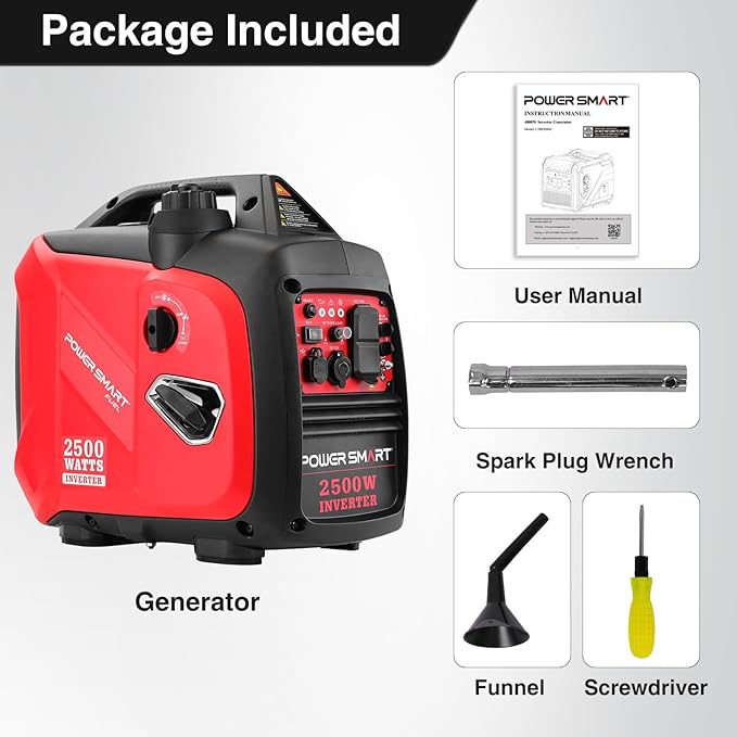 PowerSmart 2500-Watt Portable Inverter Generator with Quiet Technology