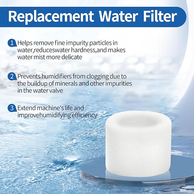 8-Pack Humidifier Premium Replacement Filters for LEVOIT Superior 6000S Smart Evaporative Humidifier + 4-Pack Top Fill Humidifier Filters Replacement, Gray