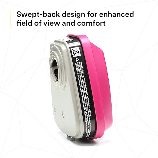 3M 60921 P100 Respirator Cartridge/Filter, NIOSH Approved, 1 Pair, OV/P100, Helps Protect Against Organic Vapors, Asbestos, Silica, and Particulates, Painting, Chemical Clean-up, Maintenance