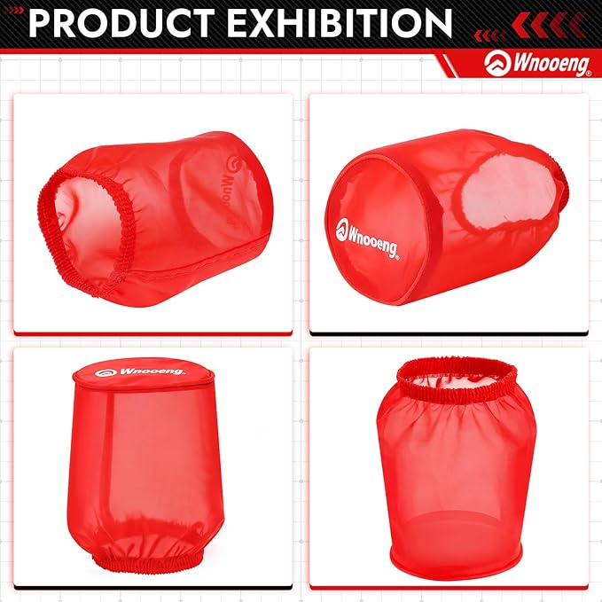62mm Mini Bike Air Filter Cover for Predator 212cc 196cc 224cc 99cc Coleman CT200U CT200U-EX BT200X B200R B200 KT196 CT100U CC100X Baja MB165 MB200 DB30 Mini Bike Go Kart Parts (Red)
